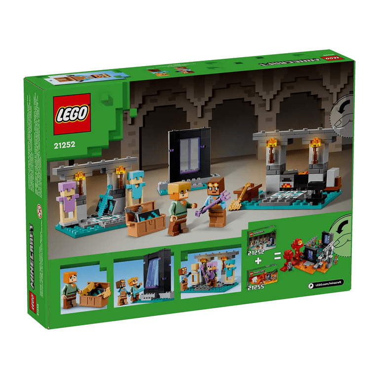 LEGO Minecraft 21252 The Armory Building Set – 203-Piece Block Kit