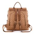 thumbnail image 3 of Women Backpack Purse Waterproof Nylon Anti-theft Rucksack Lightweight Shoulder Bag Beige, 3 of 5