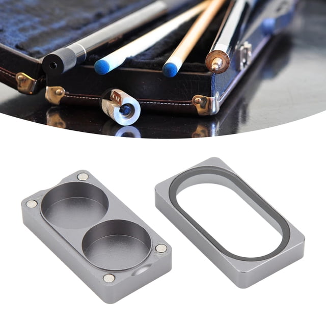 Caja De Almacenamiento De Punta De Taco, Contenedor De Punta De Taco De Succión Magnética De aleación De Aluminio Para Jugadores De Billar