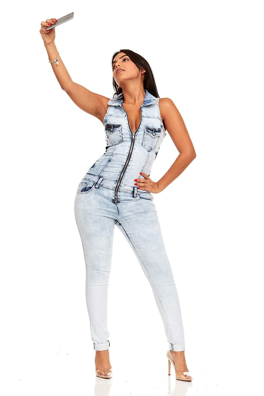 Buy Women's Fashion Jumpsuit Denim Overalls Casual Skinny Girls Pants Jeans  Stylish Criss Cross Halter Neck Denim Women Jumpsuit Online at  desertcartINDIA