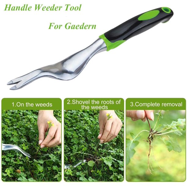 Herramienta de deshierbe manual, deshierbador de jardinería, excavadora de aleación de aluminio Extractor de herramientas de deshierbe rápido y que ahorra mano de obra para jardín, césped, patio