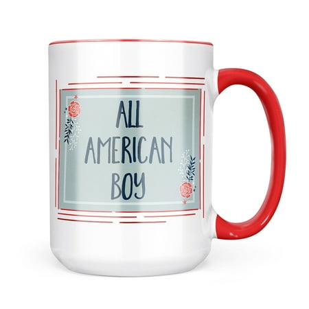 

Christmas Cookie Tin All American Boy Fourth of July Roses and Stars Mug gift for Coffee Tea lovers