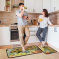 thumbnail image 6 of 2-Piece Kitchen Rugs Set Non-Slip Mats Carpet Floor for Kitchen, Bathroom (19.7"x27.6" & 19.7"x47.2") Vase and Fruit Pattern, 6 of 7