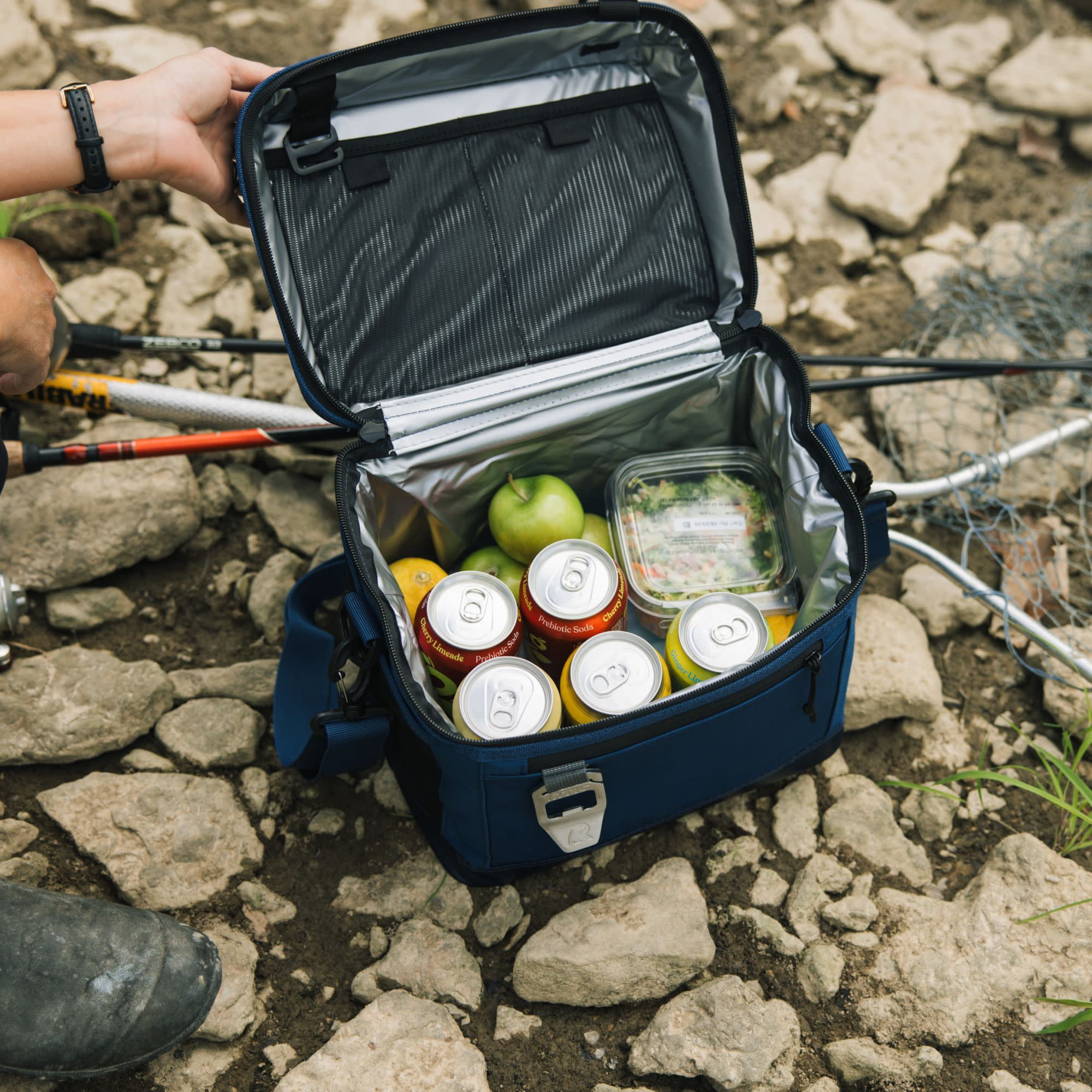 RTIC 15-Can, 16 Qt, Collapsible Soft Cooler with Bottle Opener, Navy