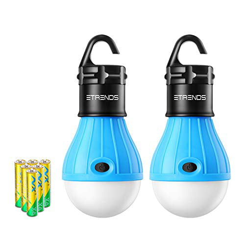Outdoor Portable Camping Lantern Tent Light Bulbs Battery  for Hiking 2 Pack 