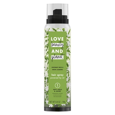 Love Beauty And Planet Soft Hold & Shine Hair Spray Coconut Milk & White Jasmine 6.8 (Best Hairspray For Shine And Hold)