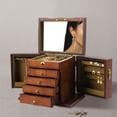 thumbnail image 3 of 5 Drawer Antique Vintage Armoire Jewelry Box Storage Chest Stand Storage Wood, 3 of 23