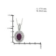 thumbnail image 4 of JewelersClub 1/2 Carat T.G.W. Ruby And Accent White Diamond Sterling Silver Women's Pendant, 18", 4 of 4