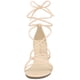 thumbnail image 2 of Sandalias tacón cuña tiras cordones Beige 23.5cm, 2 of 6