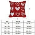 thumbnail image 5 of Valentines Day Outdoor Waterproof Pillow Covers 20x20 Inch Set of 2 Red White Love Heart Throw Pillow Covers Anniversary Wedding Valentines Day Decor Pillow Cases for Patio Garden, 5 of 5