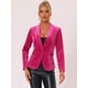 thumbnail image 3 of Abrigo De Oficina Allegra K Chaqueta De Terciopelo Con Botones Cuello Chal Rosa Caliente XS, 3 of 6