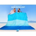 thumbnail image 3 of Beach Blanket Sandproof, Extra Large Beach Mat, Big & Compact Sand Free Mat Quick Drying, Lightweight & Durable with 6 Stakes & 4 Corner Pockets, 3 of 4