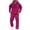 Hot Pink, variant on Two Piece Outfits Solid Color Men's Casual Suit Set Comfortable Relaxed Fit Daily Wear for Spring Autumn Winter Outdoor Activities Size:S