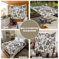 thumbnail image 6 of Black Spring Floral Tapestry for Bedroom Wall Hanging Tapestry, Summer Botanical Farmhouse Vintage Ceiling Backdrop Tapestries Poster Blanket Wall Decor for Teens Room Living Room Dorm 39" x 59", 6 of 8
