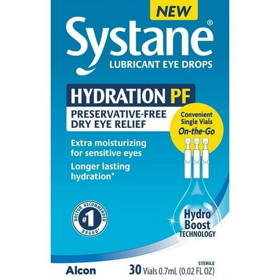 Systane Hydration Preservative-Free Lubricant Eye Drops 30ct Vials, 30 Count Pack - 2