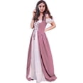 thumbnail image 2 of Renaissance Girls Dress Medieval Princess Costume Retro Lace Up Long Dress Dress Up Burgundy, 2 of 4