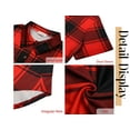 thumbnail image 6 of Fantaslook Short Sleeve Womens Button Down Shirts Casual Plaid Blouses Tunic Tops Irregular Hem, 6 of 8