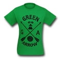 thumbnail image 3 of DC Comics Green Arrow Crossed Arrows Mens Green T-Shirt | M, 3 of 3