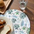 thumbnail image 3 of Sage Green Coastal Round 13 Inch Placemats Set of 8, Coral Starfish Seaside Summer Beach HeatResistant Non Slip Place Mats for Dining Table, Wipeable Braided Kitchen Table Mats for Housewarming, 3 of 9