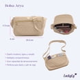 thumbnail image 4 of Bolsa Crossbody de Mujer LuckyLy, Bandolera tipo Mensajero, Modelo Arya, Beige LuckyLy Bolsa Crossbody, Bandolera de Mano y al Hombro, Ligera con Múltiples Compartimentos - Modelo Arya, 4 of 6