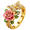 Gold Plated, variant on Women's Stainless Steel Flower Butterfly CZ Inlaid Adjustable Open Rings Fairy Costume Rose Leaves Plant Elements Band Elegant Fairycore Costume Statement Jewelry Gift Gold Plated