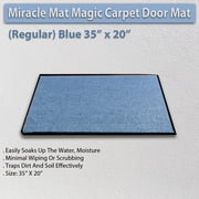 JML Miracle Mat Magic Carpet Door Welcome Entry Mat for Home Kitchen Rug Regular Blue 35x20 Polyster
