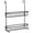Black, variant on mDesign Extra Wide Stainless Steel 2-Tier Bathroom Shower Over Door Caddy, Black