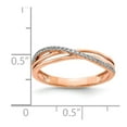 thumbnail image 3 of 14K Rose Gold Ring Band Diamond Round, Size 6, 3 of 3