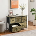 thumbnail image 4 of VECELO 5-Drawer Dresser for Bedroom Chest of Drawers Storage Dresser, 31.5" Length Unit Standing Organizer Metal Frame Wooden Top Living Room Entryway Office, Gray, 4 of 8