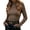 Brown, variant on Long Sleeve Shirts for Women Mock Turtleneck Tops Stretchy Slim Fit Layering Going out Blouses Fall Outfits(Navy,Small)