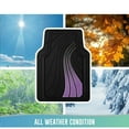 thumbnail image 2 of Car Floor Mats Full Set – Front & Rear Car Floor Mats with Aluminum Design, Anti-Slip Backing, All-Weather Protection, Trim-to-Fit Car Mats for Most Sedans, SUVs & Vans - Purple, 2 of 5