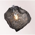 thumbnail image 2 of Bethel SMOKE DISTORTED GLASS SINGLE PENDANT LIGHT WITH CHROME HARDWARE, 2 of 3