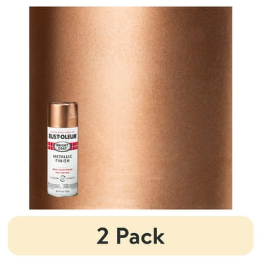 (2 pack) Rose Gold, Rust-Oleum Stops Rust Bright Coat Metallic Spray Paint, 11 oz