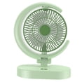 thumbnail image 3 of Ventilador de escritorio USB recargable silencioso pequeño portátil ventilador de mesa de escritorio con luz para el hogar, viajes, oficina verde, 3 of 10
