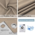 thumbnail image 6 of Blackout Curtains for Bedroom, Pure Light Khaki Room Darkening Window Drapes for Living Room, Simple Solid Color Thermal Insulated Grommet Curtains, 52x96 inch, 2 Panels, 6 of 9