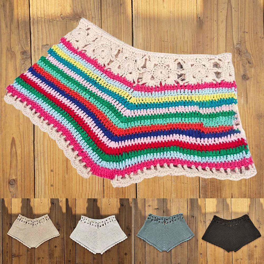 Women Relaxed Crochet Swim Shorts Bottoms Bikini Beach Swimwear Swimming pants