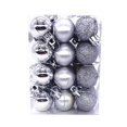 thumbnail image 2 of Hvmvliv Christmas Tree Ornaments (24pcs-3cm) Christmas Ball Ornament Painted Electroplated Hanging Balls Decoration Gifts Boxed Sets Matte Tree Hanging Ball Christmas Decorations Silver, 2 of 3
