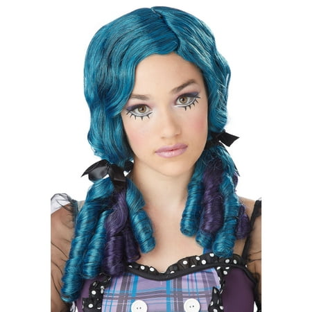 Blue Doll Curls Adult Wig