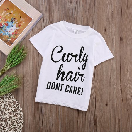 

100% Cotton Girls Kids Baby Toddler Short Sleeve Tops T-shirt Tee Clothes 2-6Y