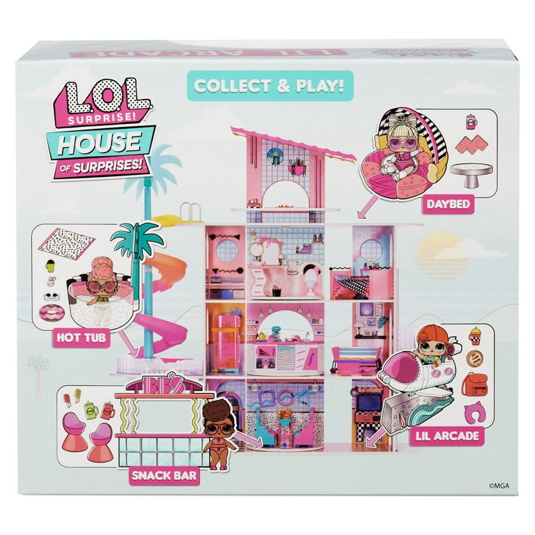  L.O.L. Surprise! OMG House of Surprises Lil Music Tour Playset  with Cheeky Babe Collectible Doll and 8 Surprises, Dollhouse Accessories,  Holiday Toy, Great Gift Kids Ages 4 5 6+ Years Old