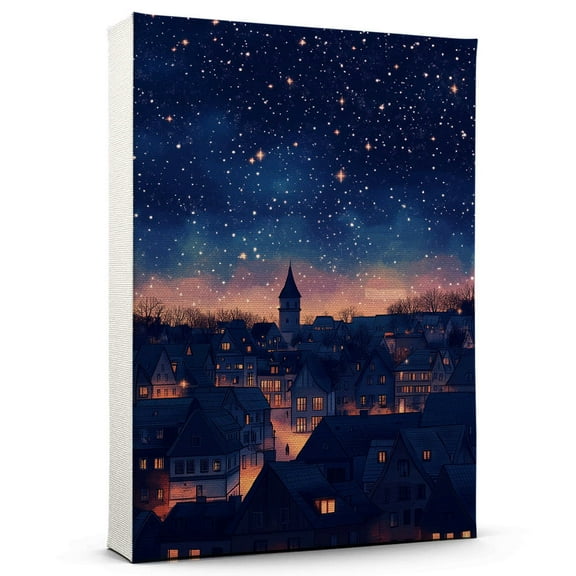 Aalen Travel Starry Night Canvas Print, Germany Canvas Wall art, Aalen Map Canvas, Germany Travel Art Picture Print -96AZ1