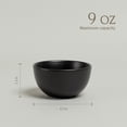 thumbnail image 4 of over&back Coupe Miniature Bowl Set, Dishwasher & Microwave Safe, 4 Mini Bowls, Semi-Matte, Black, 4 of 9