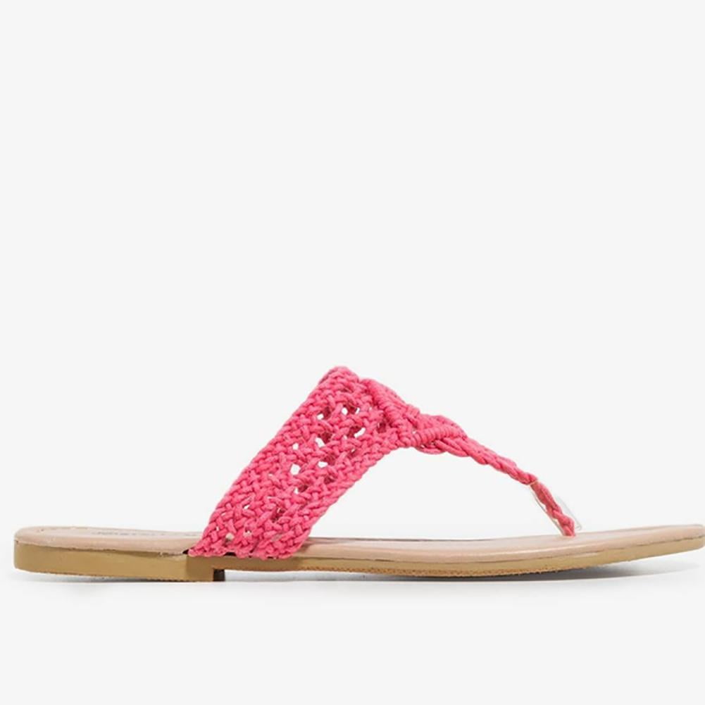 ◆KODAK◆ Camby Flip Flop 20 PINK K4263LSD42PNK Crochet Vamp Slip On Thong Flip Flop Womens Summer Sandals