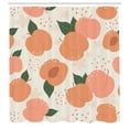 thumbnail image 3 of Ambesonne Peach Shower Curtain, Pastel Botanical Fruit Motif, 69"Wx84"L, Green Salmon and Eggshell, 3 of 3