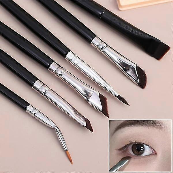 Professional Makeup Brushes Set 6PCS Contouring Eyebrow Eyeliner Brush Portable Soft Small Angle Eyes