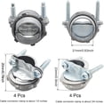 thumbnail image 2 of 8 Pcs Clamp Type Cable Connectors, Zinc Clamp Cable Connector Fittings for Metallic Conduit Protect Cables (1/2 Inch + 3/4 Inch), 2 of 5