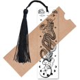 thumbnail image 2 of Snake Book Mark Skull Book Markers Transparent Acrylic Rectangle Holiday Star Monty Python Eclipse Decoration Bookmark with Tassel for Reading Teacher Student 4.6 x 1.3 Inch, 2 of 8