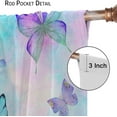 thumbnail image 5 of Butterfly Curtains, Watercolor Hand Painted Animal Butterfly Print Girl Home Bedroom Kitchen Living Room Decorative Curtains 42x54 Inch, 5 of 6