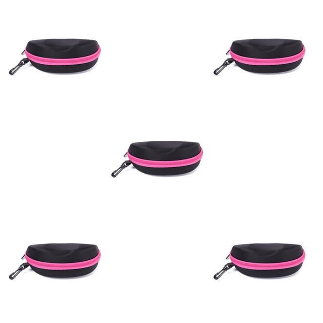 Estuche de almacenamiento Bewildely para gafas de sol estuche rígido portátil organizador impermeable Rosa roja 5Conjunto