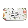 thumbnail image 6 of Lsque Home Sweet Home Floral Car Windshield Sun Shade | Accordion Folding Style Auto Shade for Car Truck SUV Van | Blocks UV Rays Sun Visor Protector | Medium, 6 of 7